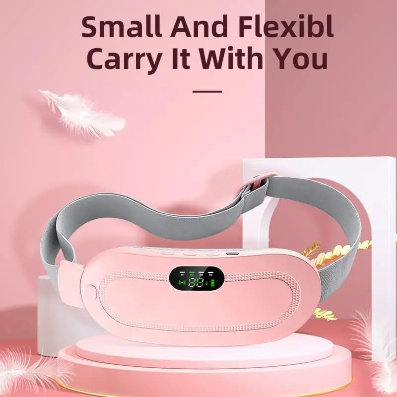 Belt Period Cramp Relief Massager with 3 Speed & 3 Crampfree Massage Modes with Touch Screen Comfortable Soft Fabric & Stretchable Belt