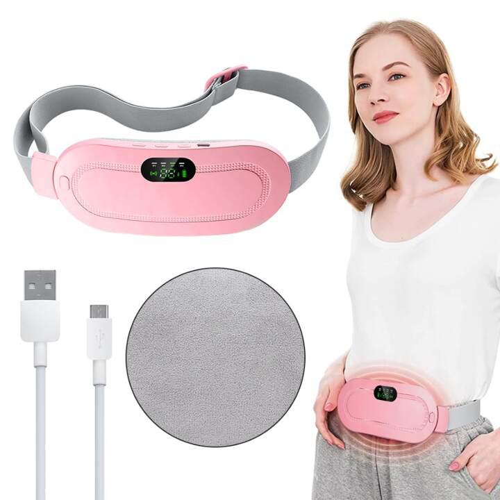 Belt Period Cramp Relief Massager with 3 Speed & 3 Crampfree Massage Modes with Touch Screen Comfortable Soft Fabric & Stretchable Belt