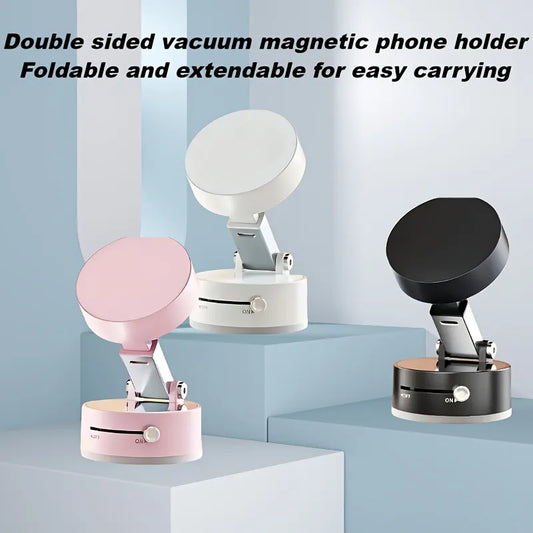 Rotatable & Foldable Double-Sided Vacuum Magnetic Phone Stand